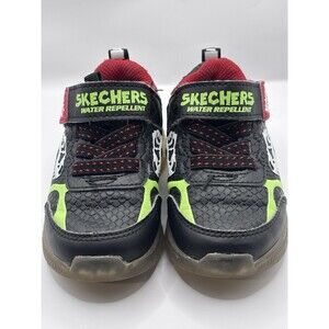 Skechers Illumi Brights Lighted Toddler Sneakers Water Repellant Dino  Size 6